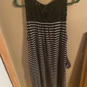Black and white stripped dress